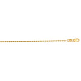 Yellow Gold 1.4mm Rope Chain, 18"
