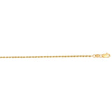 Yellow Gold 1.4mm Rope Chain, 18