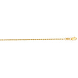 1.4mm Diamond-Cut Rope Chain, 18