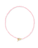 Kendra Scott Sylvia Gold Pink Chalcedony Strand Necklace