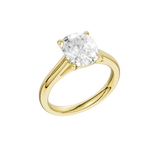 2ctw Elongated Cushion Lab Grown Diamond Solitaire Engagement Ring