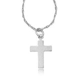 14kw Small Cross Pendant with 18" Chain