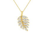 Diamond Leaf Pendant