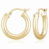 Gold Vermeil 18x3mm Tube Hoops