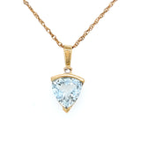 Trillion Aquamarine Pendant