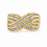 Diamond Crossover Ring