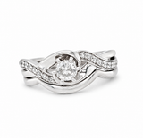 Diamond Swirl Wedding Set