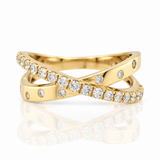 Diamond Criss-Cross Ring