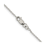 Silver 1.25mm Cable Chain, 18