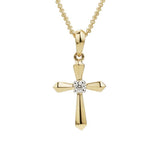 Gold & Diamond Cross Pendant