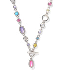 Kendra Scott Mini Elisa and Abbie Silver Strand Necklace in Multi Mix