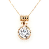 2ct CZ Tube Bail Pendant