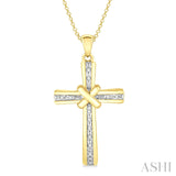 Gold Vermeil Diamond Cross Pendant