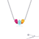 Fancy Lab-Grown Sapphire Necklace