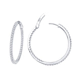 Lafonn 35mm Inside/Outside Hoop Earrings