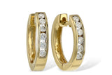 Small Diamond Hoop Earrings