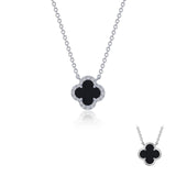 Lafonn Onyx Clover Necklace