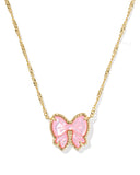 Kendra Scott Haley Gold Bow Short Pendant Necklace