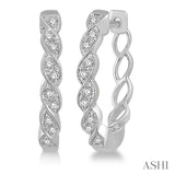 Braided Diamond Hoop Earrings