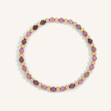 Dee Berkley Ruby & 14kt Gold Filled Harmony Gemstone Bead Bracelet - 4MM