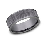 THE LOOM - Tantalum Grey Metals Wrinkle Texture Men's Wedding Band