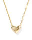 Kendra Scott Heart Letter E Gold Ivory Mother of Pearl Short Pendant Necklace