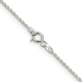 Silver 1.25mm Spiga/Wheat Chain, 18"