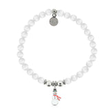 HELP Collection: Frosty Enamel Charm with White Cats Eye Charity Bracelet