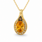 Le Vian® Citrine, Chocolate Diamonds® & Nude Diamonds™ Honey Gold® Drop Pendant