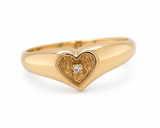 Diamond Heart Promise Ring