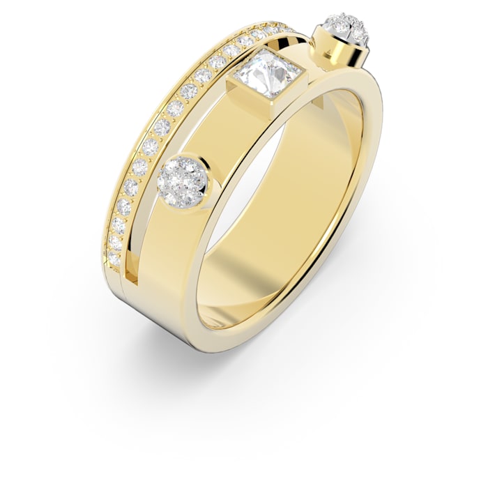 Swarovski Thrilling ring White, Gold-tone plated