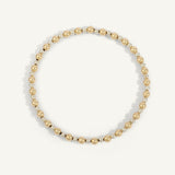 Dee Berkley 14kt Gold Filled & Sterling Silver Shine Bright Two Tone Bead Bracelet - 3MM & 4MM