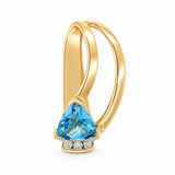 Trillion Blue Topaz & Diamond Slide Pendant