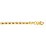 Yellow Gold 3.5mm Rope Chain, 24