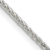 Silver 1.25mm Spiga/Wheat Chain, 20"