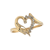 Diamond Open Heart Ring