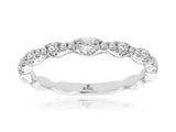 Marquise & Round Diamond Ripple Band