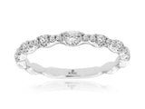 Marquise & Round Diamond Ripple Band