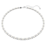 Swarovski Matrix Crystal Pearl Tennis Necklace