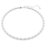 Swarovski Matrix Crystal Pearl Tennis Necklace