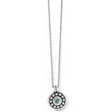 Brighton Pebble Dot Medali Petite Reversible Necklace, Zircon