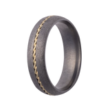 Tantalum 7mm Domed Band with 14ky Rope Inlay