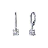 Lafonn Leverback Solitaire Drop Earrings