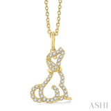 Petite Dog Diamond Pendant