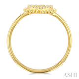 1/10 Ctw Petite Heart Round Cut Diamond Stackable Fashion Ring in 10K Yellow Gold