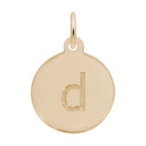 Petite Initial Disc - Lower Case Block d