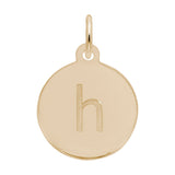 Petite Initial Disc - Lower Case Block h