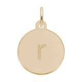 Petite Initial Disc - Lower Case Block r
