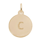 Petite Initial Disc - Lower Case Block c