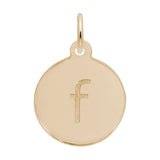 Petite Initial Disc - Lower Case Block f